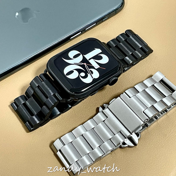 【3連ステンレス】アップルウォッチバンド ステンレス金属ベルト メタルバンド Apple Watch ★調整工具付き★