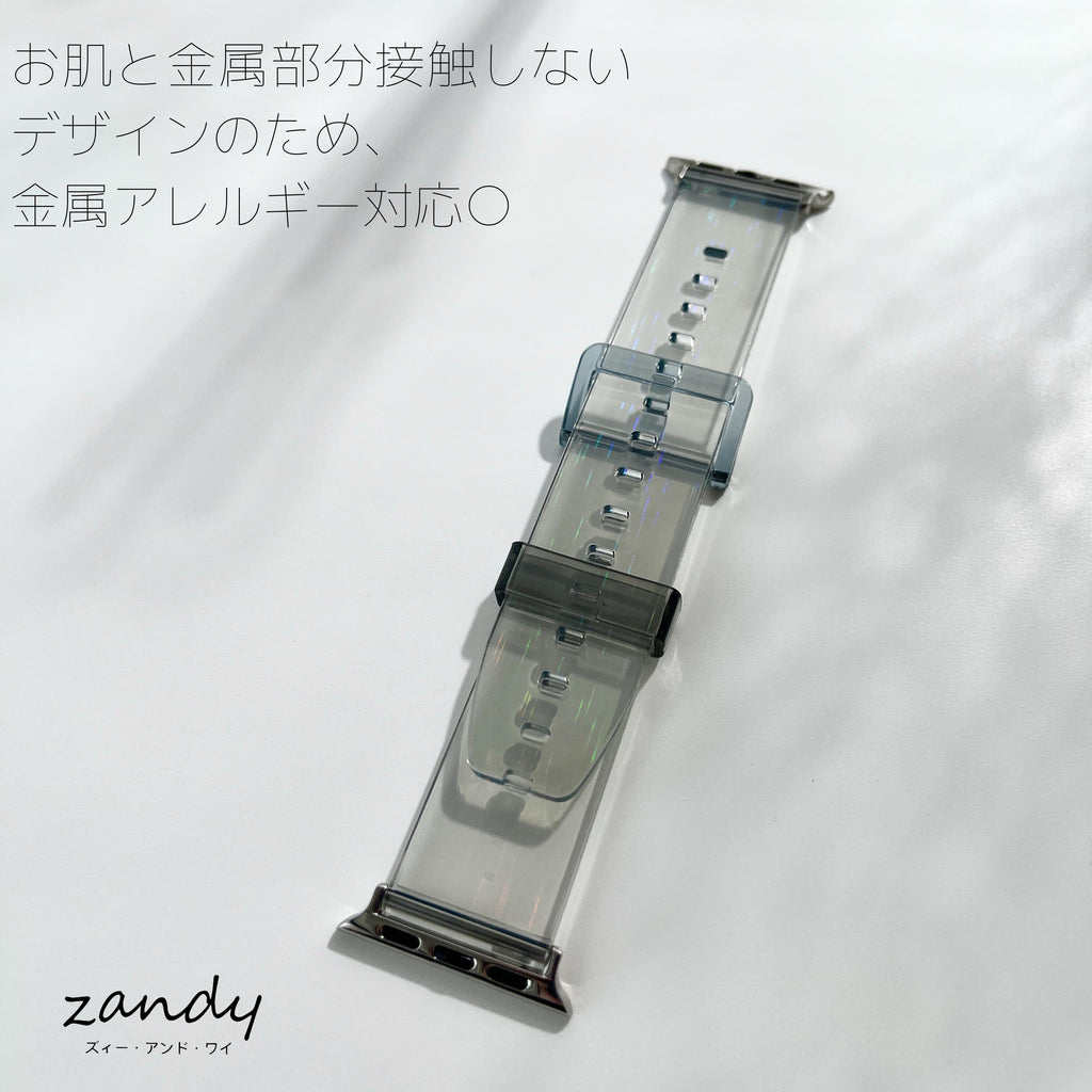【オーロラクリアバンド】アップルウォッチバンド オーロラクリアベルト Apple Watch