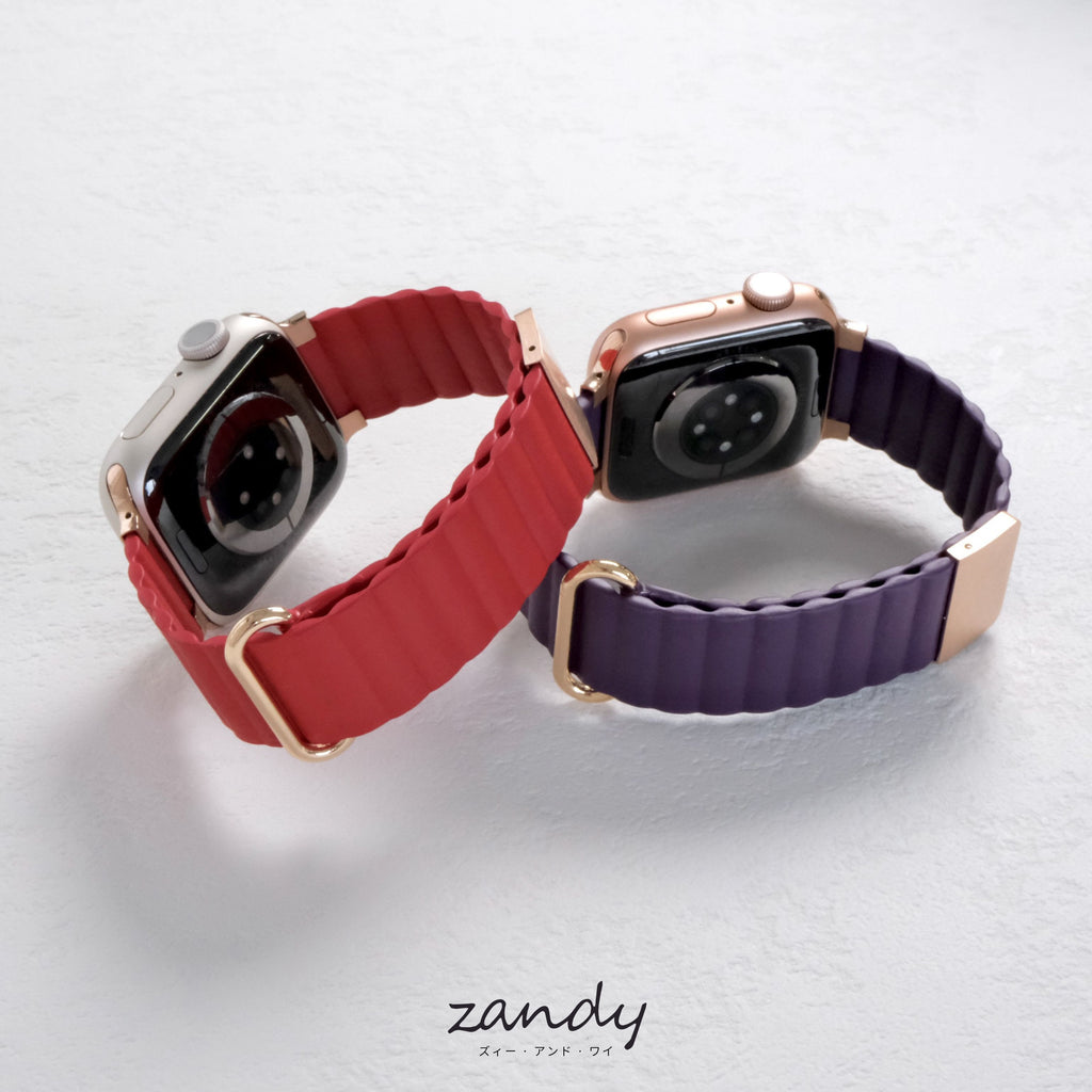 くすみカラー追加！【メタリックレザーループ】アップルウォッチバンド レザーループ 皮革ベルト Apple Watch