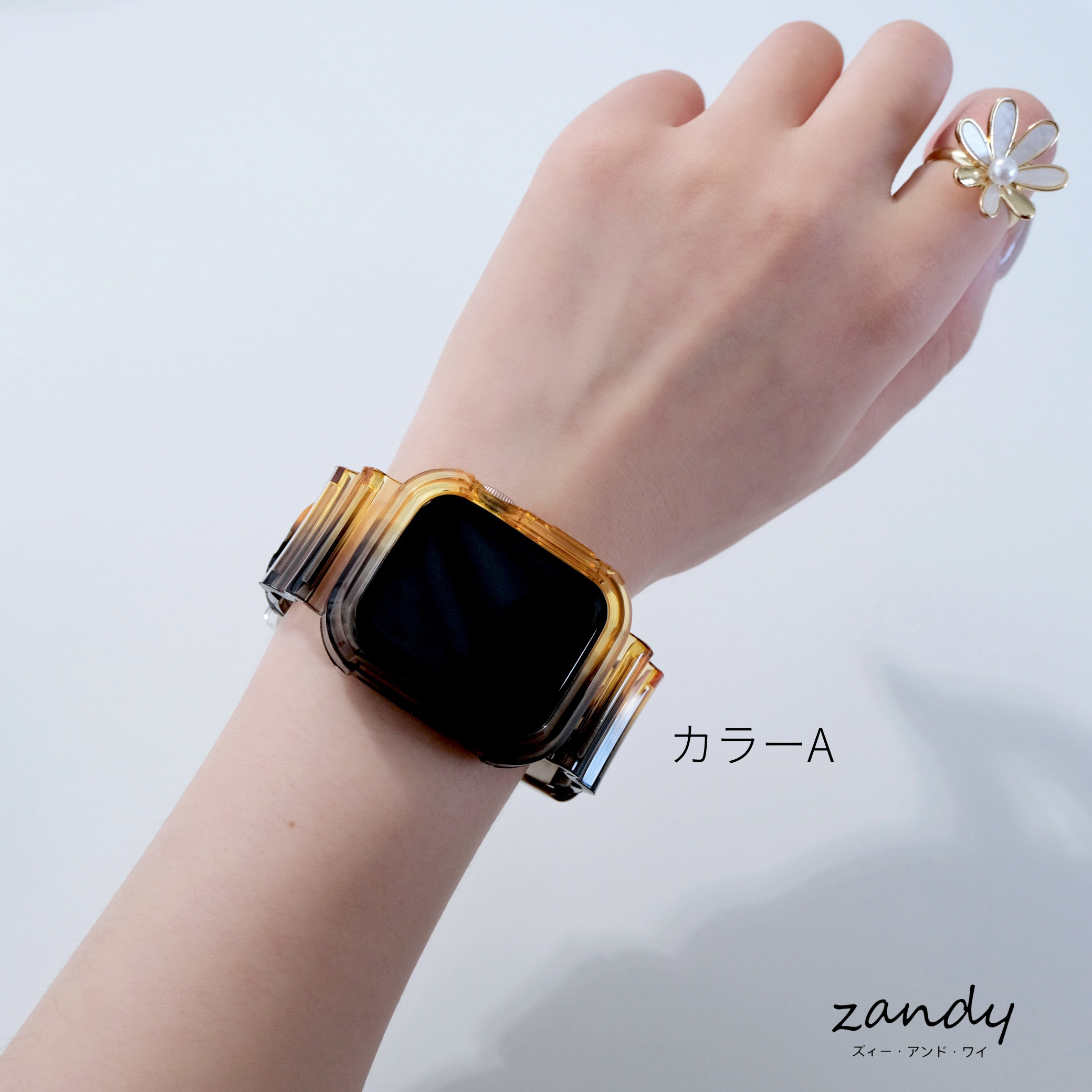 [Color Mix Integrated Band] Apple Watch Band Clear Integrated Case Apple Watch