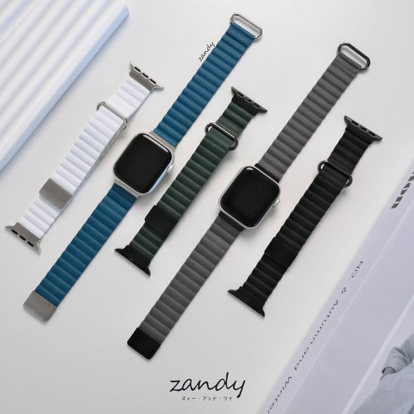 新色追加！【メタリックレザーループ】アップルウォッチバンド レザーループ 皮革ベルト Apple Watch