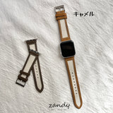 【レザー&キャンバスベルト】アップルウォッチバンド 本革 キャンバス レザー ベルト   Apple Watch