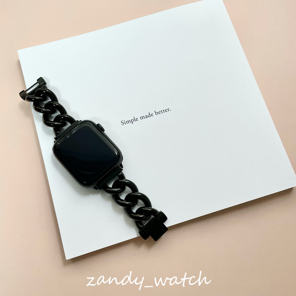 【チャンキーチェーン】アップルウォッチバンド  ステンレスチェーンベルト  Apple Watch ★調節工具不要★