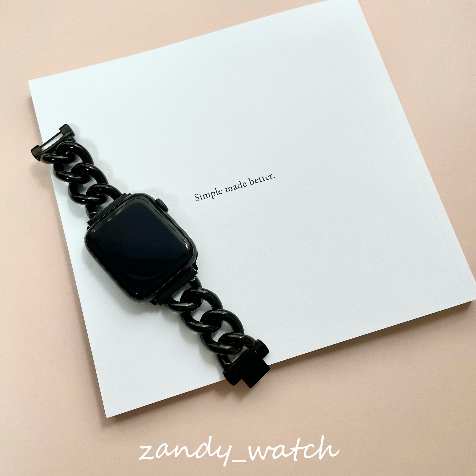 【チャンキーチェーン】アップルウォッチバンド  ステンレスチェーンベルト  Apple Watch ★調節工具不要★