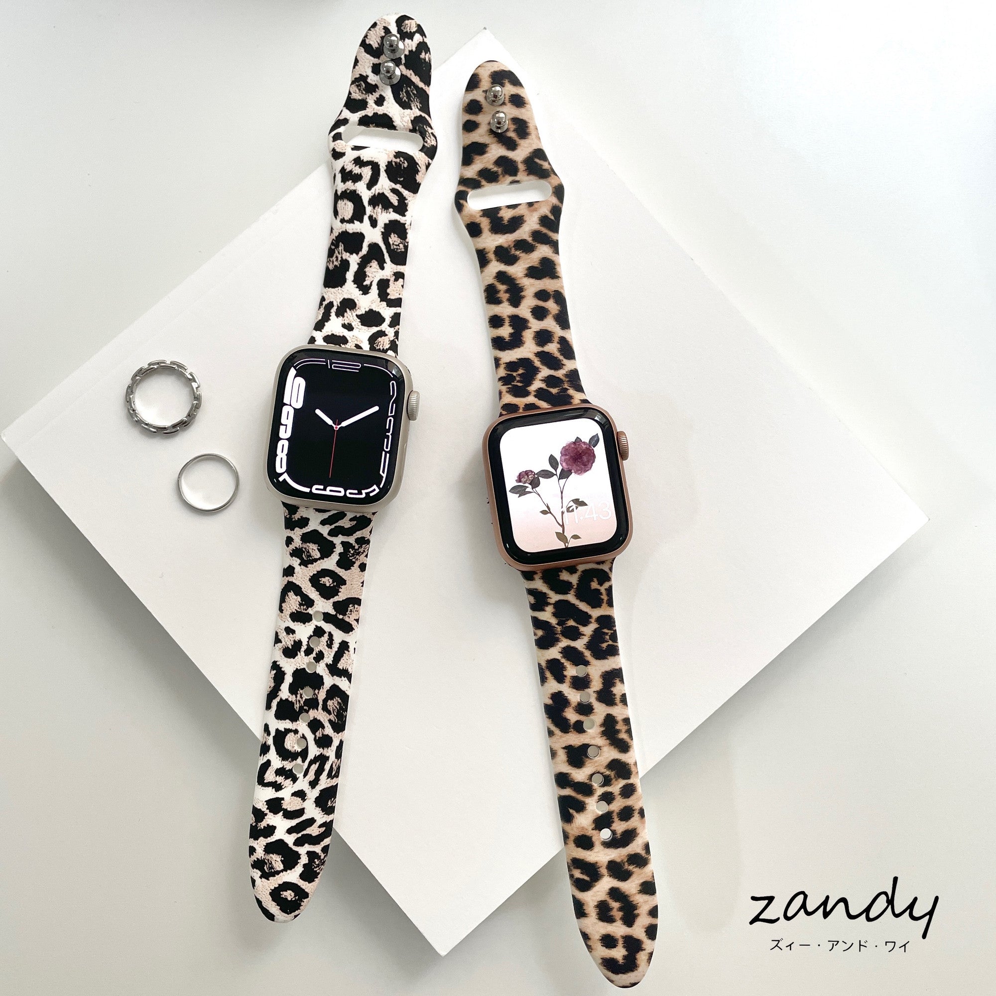 【レオパードラバーバンド】アップルウォッチバンド ラバーベルト スポーツバンド レオパード柄 Apple Watch サブ画像