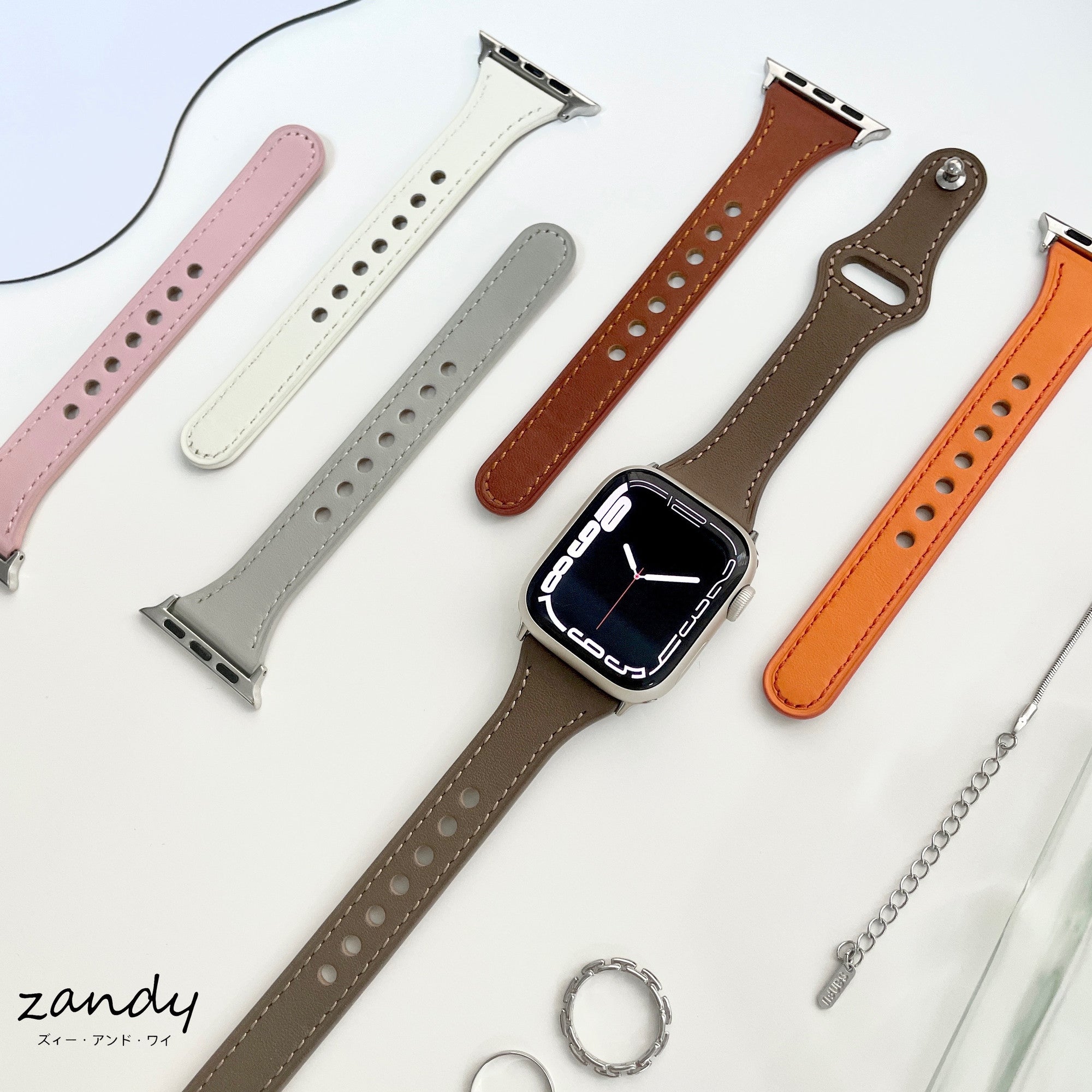 【細製レザータイプ】女性人気 アップルウォッチバンド レザーベルト 本革製 Apple Watch メイン画像