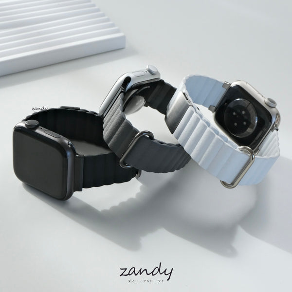 新色追加！【メタリックレザーループ】アップルウォッチバンド レザーループ 皮革ベルト Apple Watch