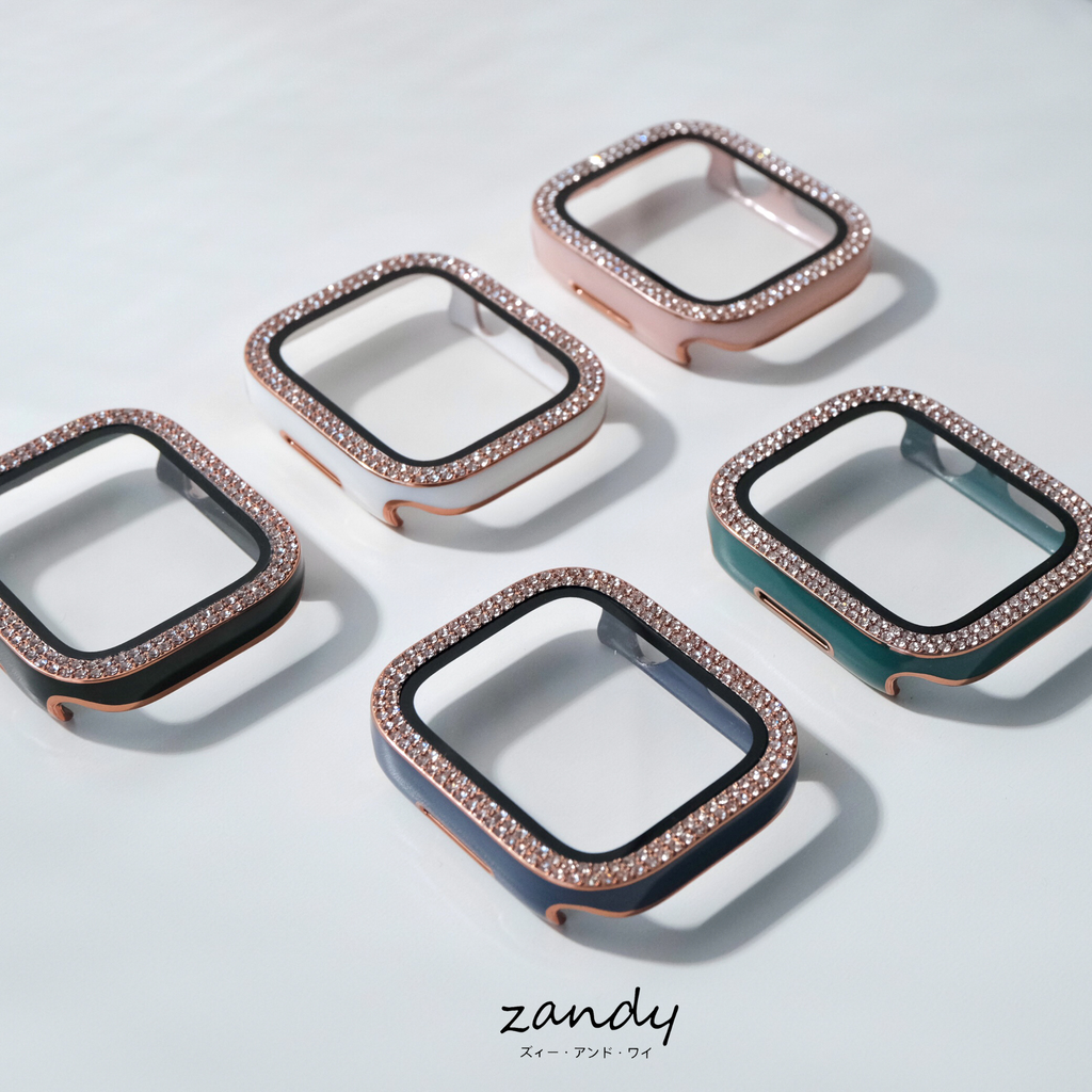[Stone Glossy Hard Case] ​​Apple Watch Case Hard Glossy Cover Full Protection Glass Film Integrated Apple Watch