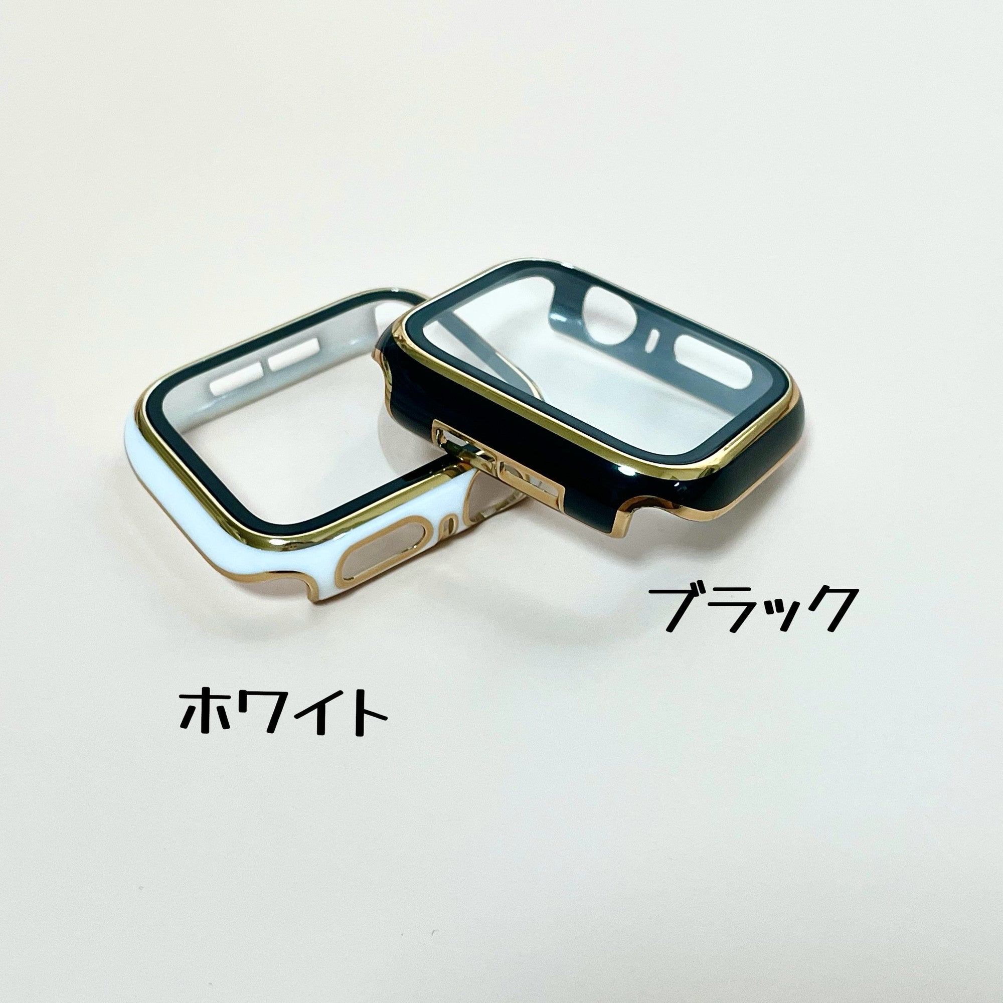 【ツヤハードケース】アップルウォッチケース カバー  ハードツヤタイプ  全面保護  ガラスフィルム一体式  Apple Watch