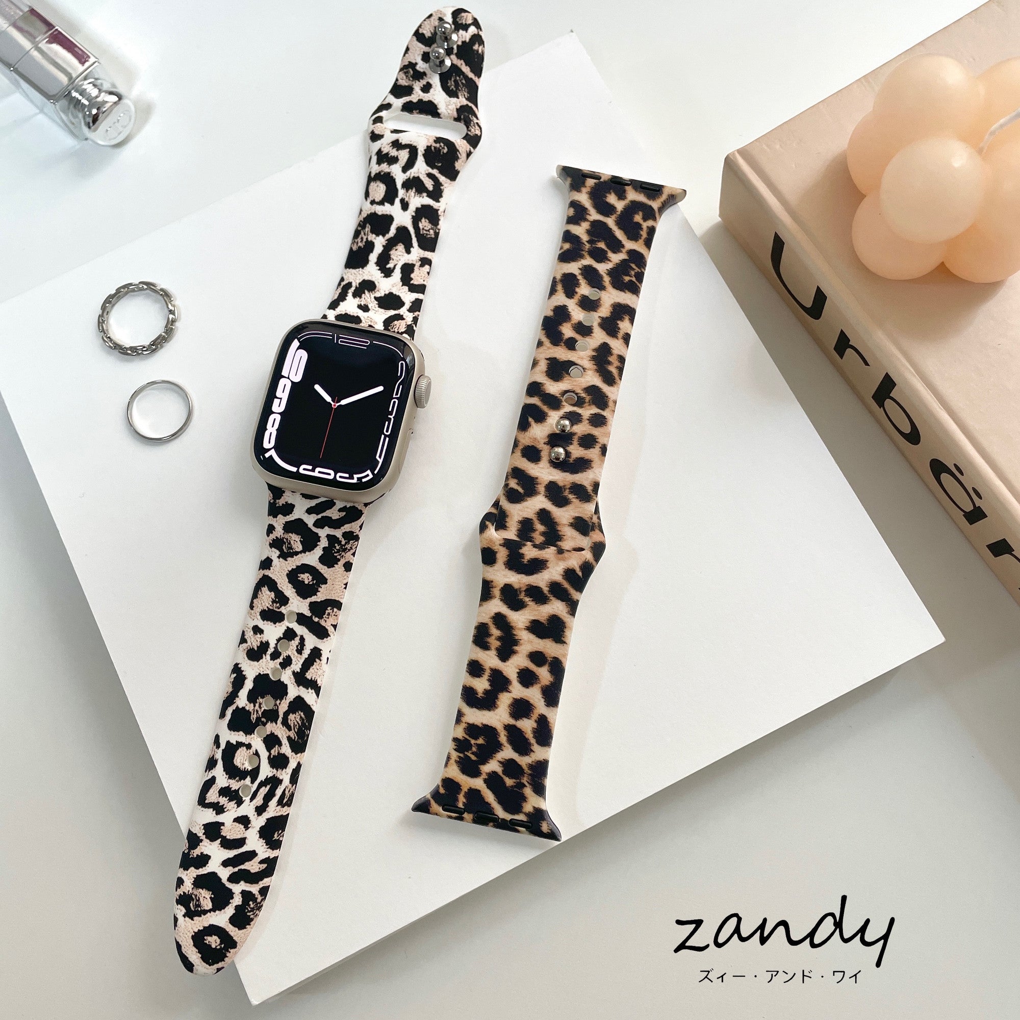 [Leopard Rubber Band] Apple Watch Band Rubber Belt Sports Band Leopard Pattern Apple Watch
