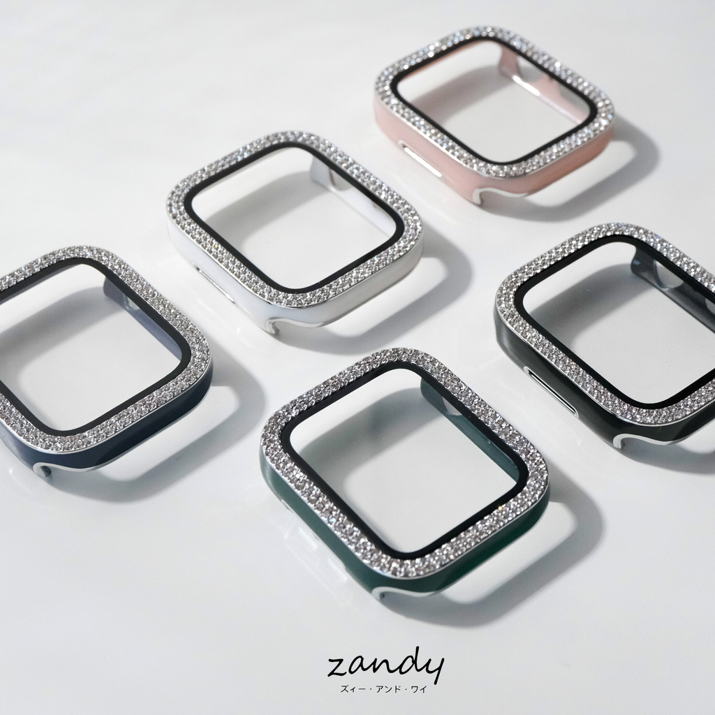 [Stone Glossy Hard Case] ​​Apple Watch Case Hard Glossy Cover Full Protection Glass Film Integrated Apple Watch