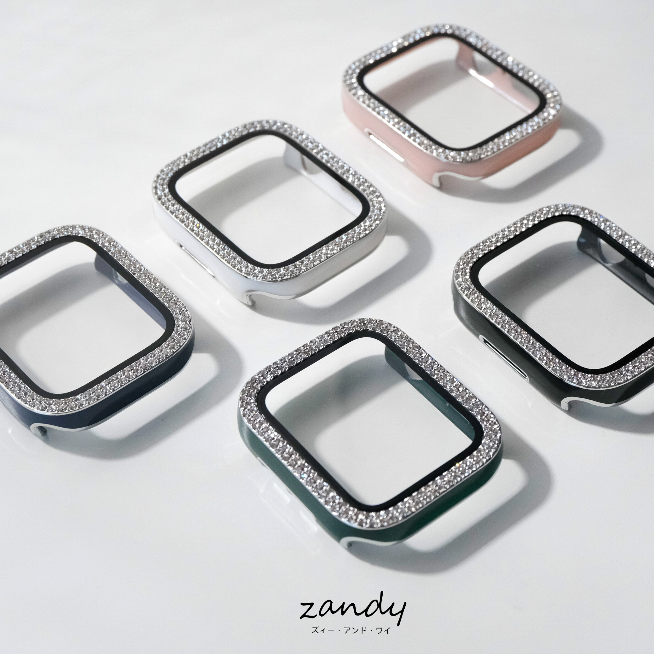 [Stone Glossy Hard Case] ​​Apple Watch Case Hard Glossy Cover Full Protection Glass Film Integrated Apple Watch