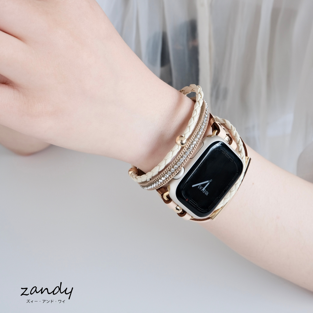 【レザーブレスレットバンド】アップルウォッチバンド 革ブレスレット レザー ベルト ハンドメイド  Apple Watch