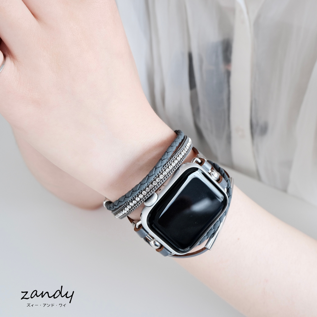【レザーブレスレットバンド】アップルウォッチバンド 革ブレスレット レザー ベルト ハンドメイド  Apple Watch