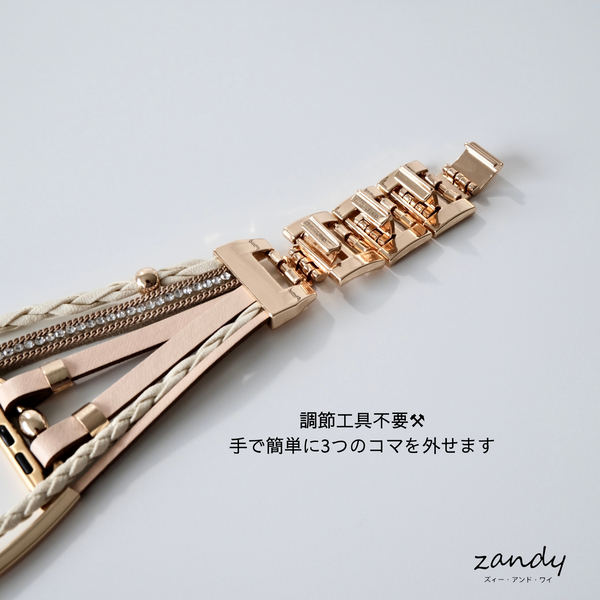 【レザーブレスレットバンド】アップルウォッチバンド 革ブレスレット レザー ベルト ハンドメイド  Apple Watch