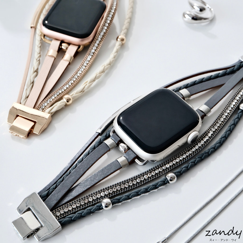 【レザーブレスレットバンド】アップルウォッチバンド 革ブレスレット レザー ベルト ハンドメイド  Apple Watch