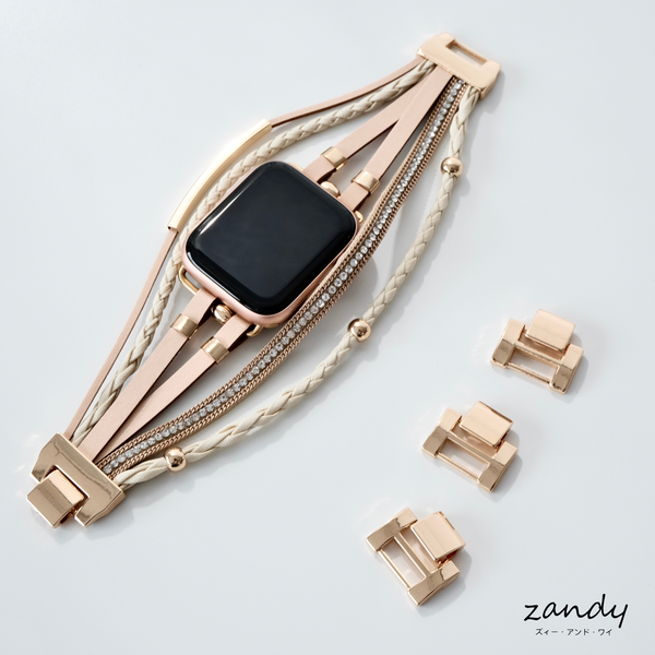 【レザーブレスレットバンド】アップルウォッチバンド 革ブレスレット レザー ベルト ハンドメイド  Apple Watch