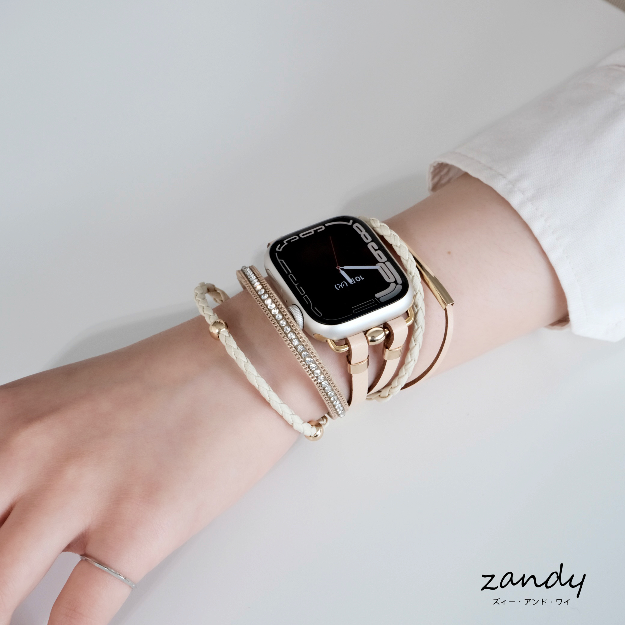 【レザーブレスレットバンド】アップルウォッチバンド 革ブレスレット レザー ベルト ハンドメイド  Apple Watch