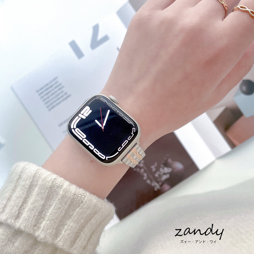 【細製七連ステンレスバンド】アップルウォッチバンド　ステンレスベルト　Apple Watch ★調整工具付き★