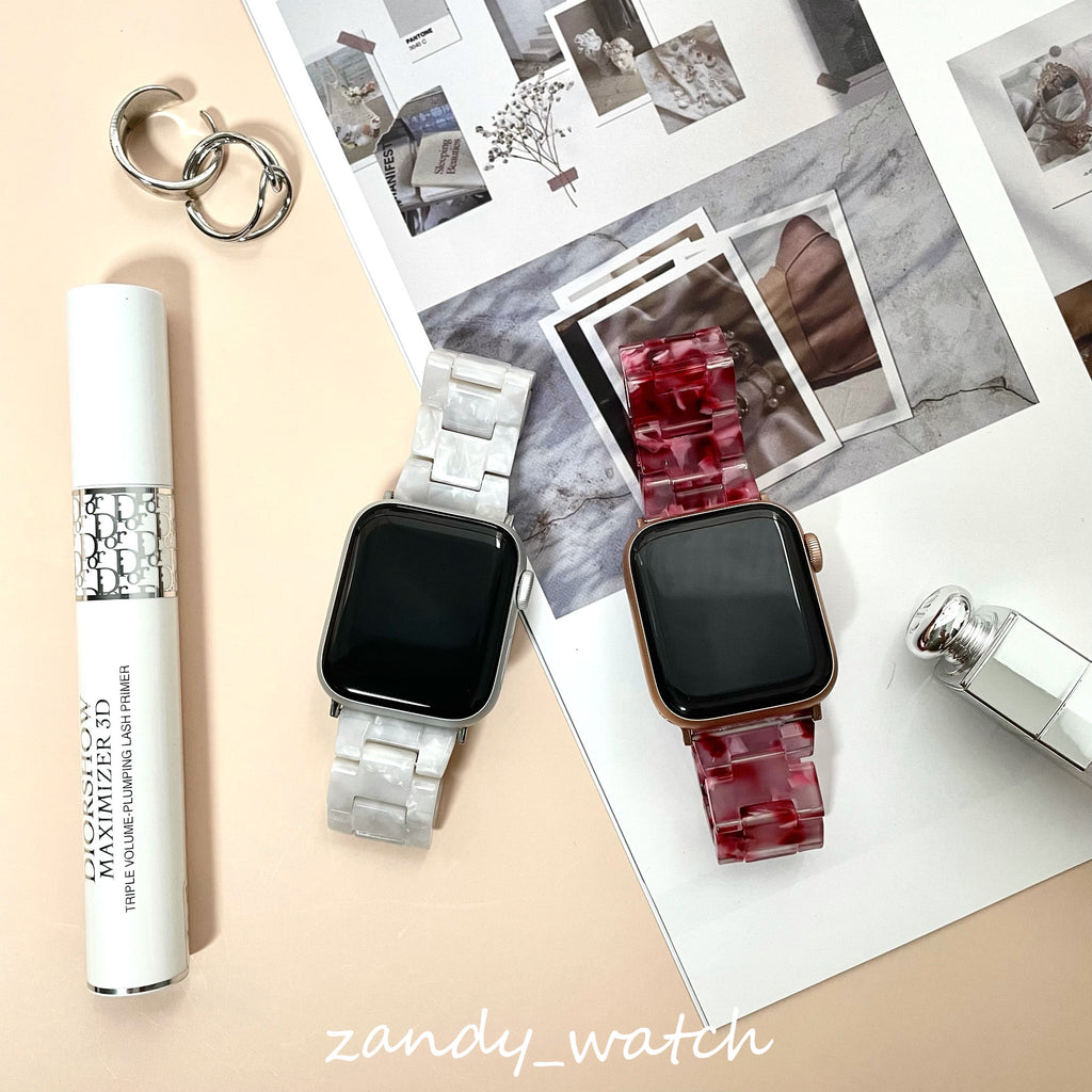 【樹脂バンド②】アップルウォッチバンド   天然樹脂ベルト Apple Watch ★調節工具付き★