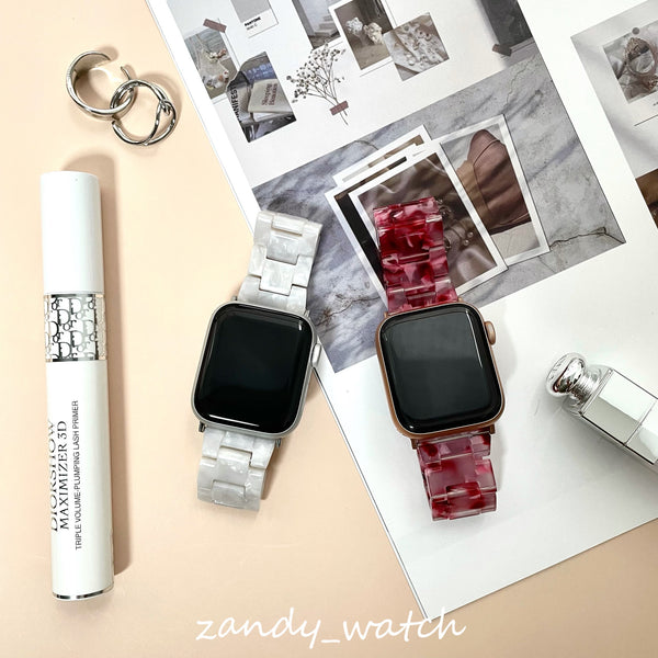 【樹脂バンド②】アップルウォッチバンド   天然樹脂ベルト Apple Watch ★調節工具付き★