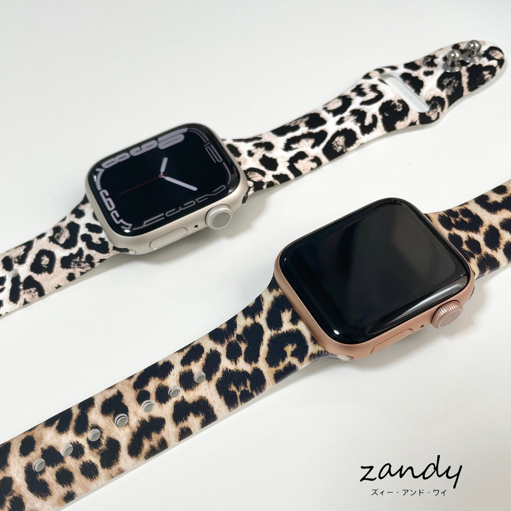 [Leopard Rubber Band] Apple Watch Band Rubber Belt Sports Band Leopard Pattern Apple Watch