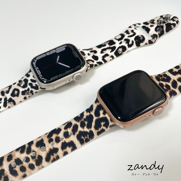 [Leopard Rubber Band] Apple Watch Band Rubber Belt Sports Band Leopard Pattern Apple Watch