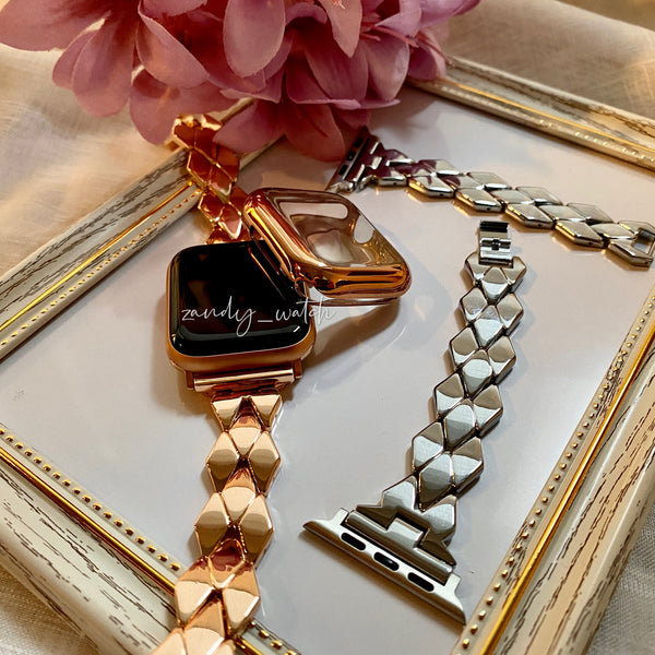 [Rhombus Chain] Apple Watch Band Rhombus Chain Belt Apple Watch ★Adjustment Tool Included★