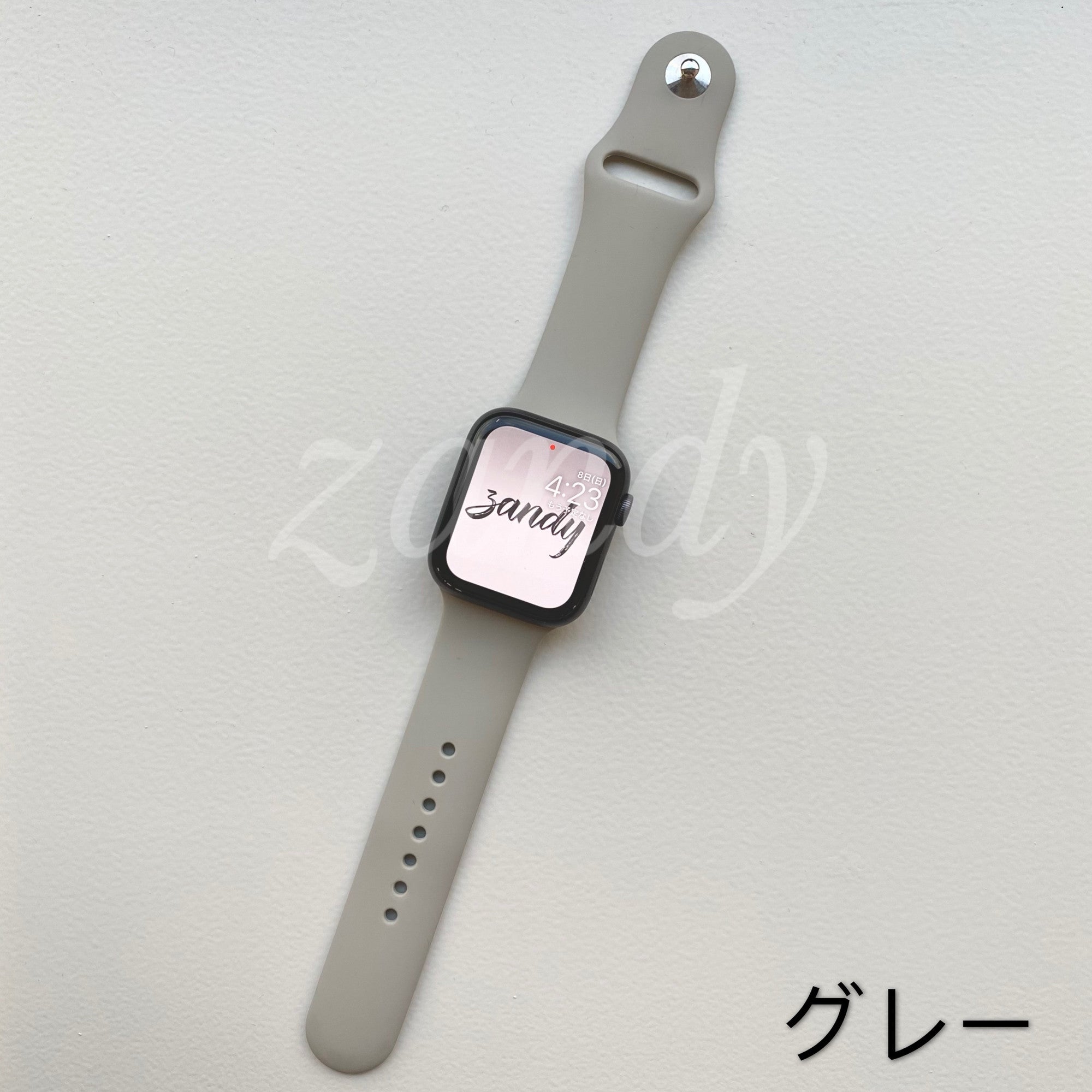 ［新品］Apple Watch純正スポーツバンド(42・44mm用)/グレー