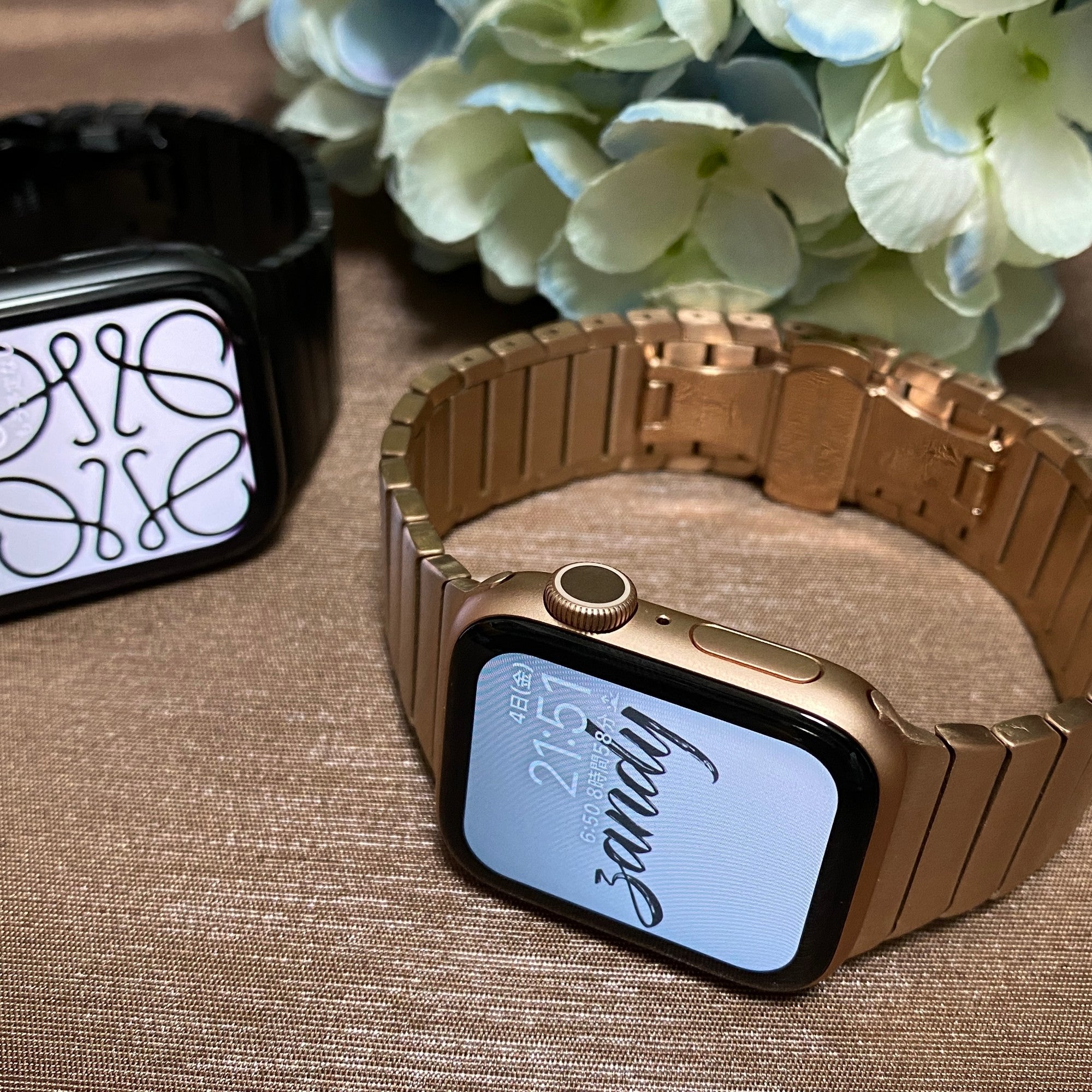 【リンクブレスレット】アップルウォッチバンド  リンクブレスレットベルト　 Apple Watch ★3色★