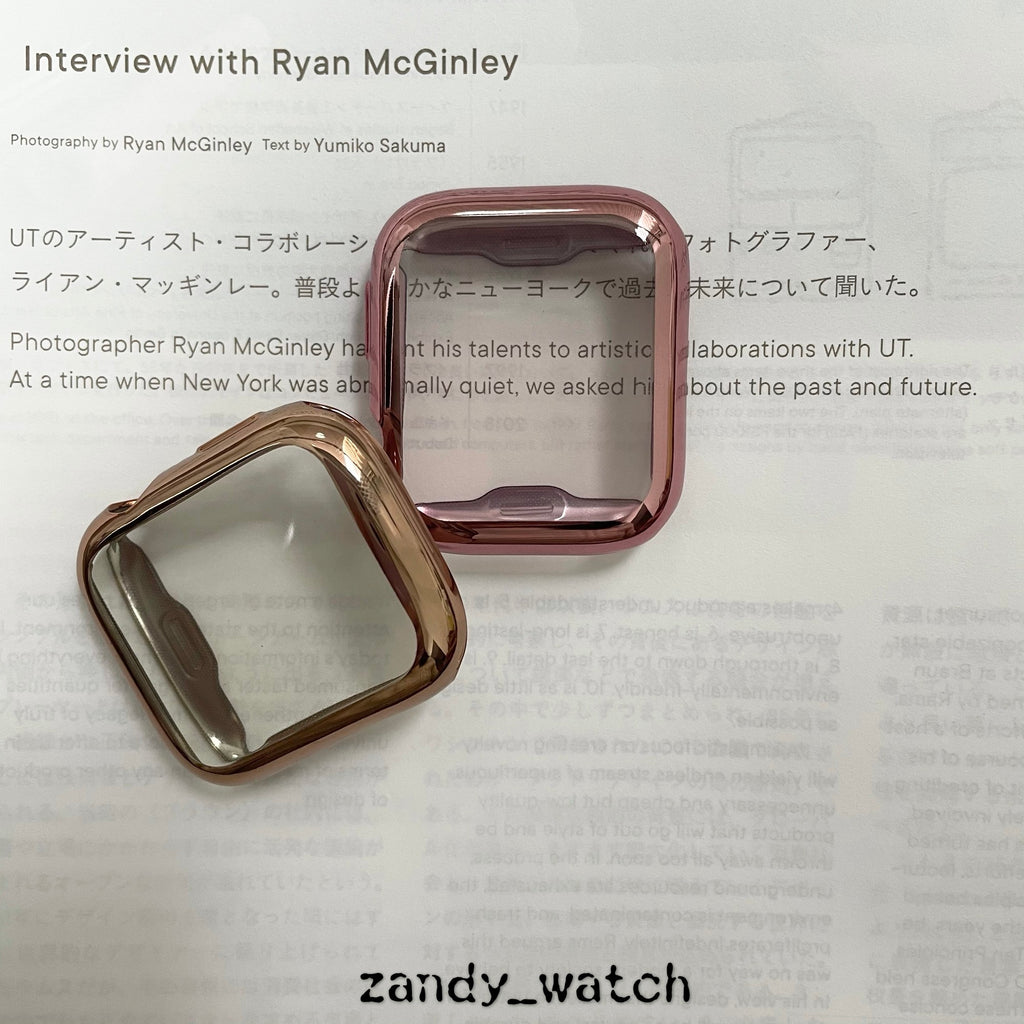 【ソフトメッキカバー】アップルウォッチフルカバー　TPUソフトケース　全面保護　メッキタイプ　Apple Watch