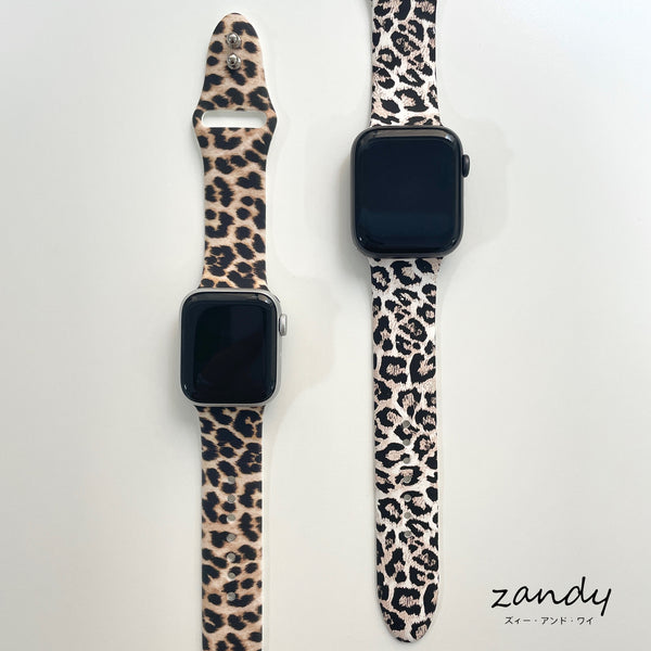 [Leopard Rubber Band] Apple Watch Band Rubber Belt Sports Band Leopard Pattern Apple Watch