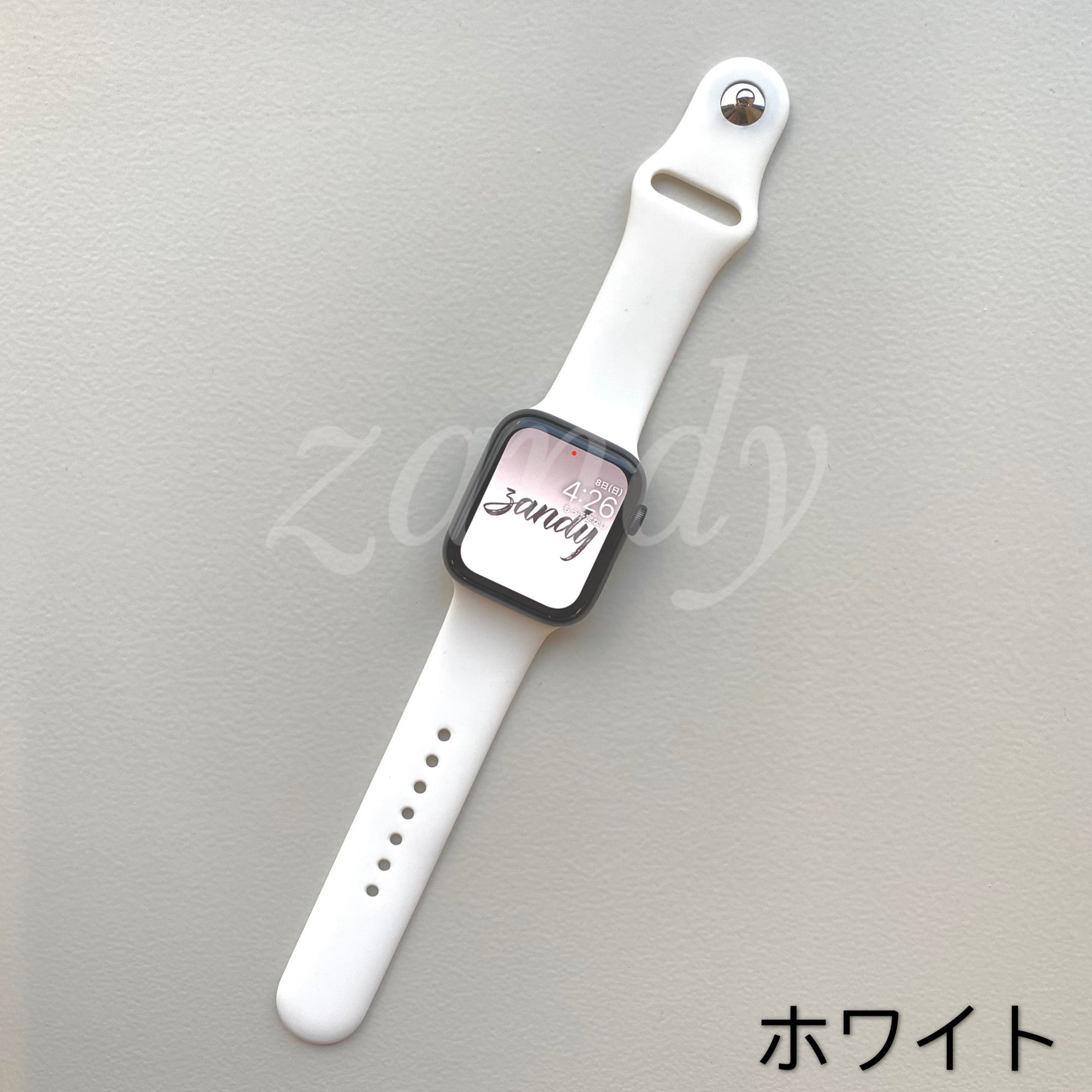 グレー7☆アップルウォッチ ラバーベルト Apple Watchバンド