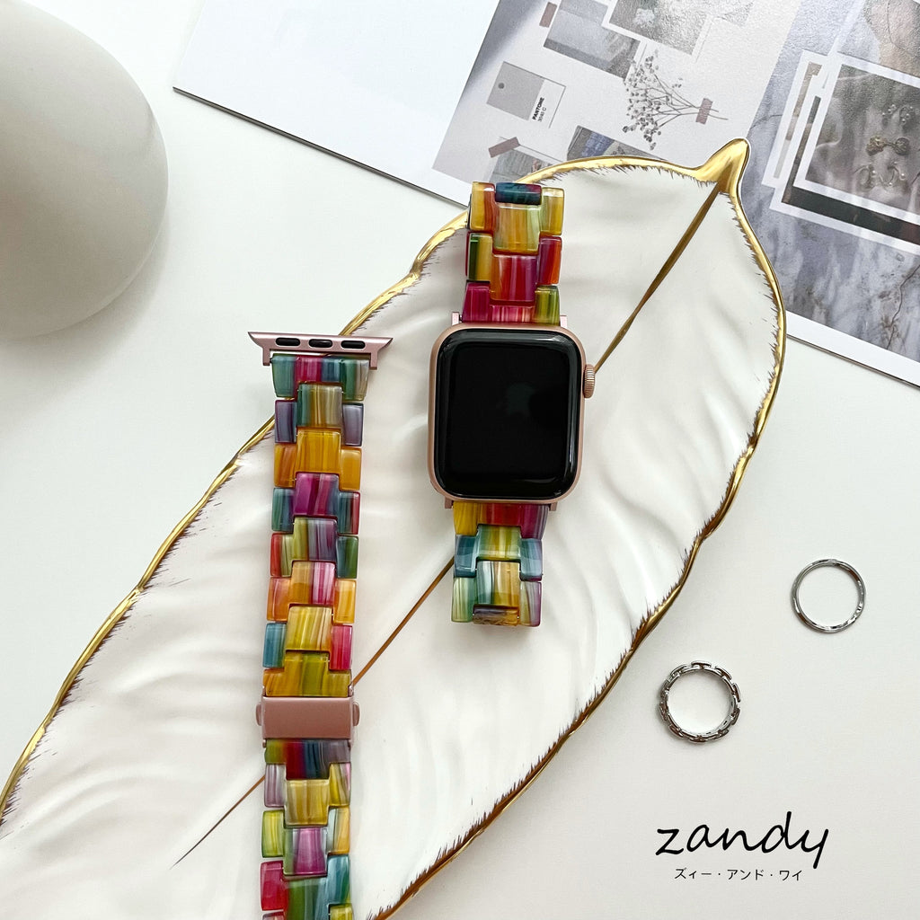 【樹脂バンド②】アップルウォッチバンド   天然樹脂ベルト Apple Watch ★調節工具付き★