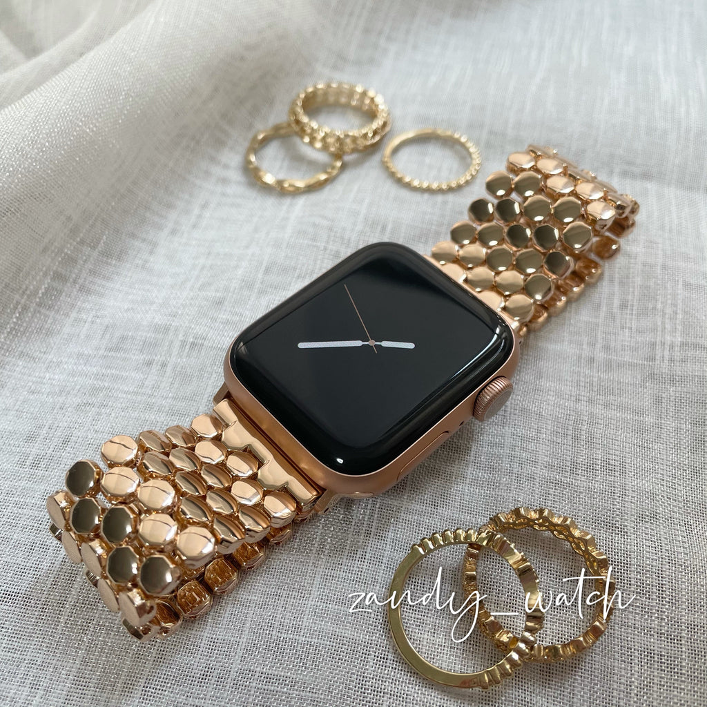 [Honeycomb Chain] Apple Watch Band Chain Belt Cute Apple Watch 4 Colors ★Adjustment Tool Included★
