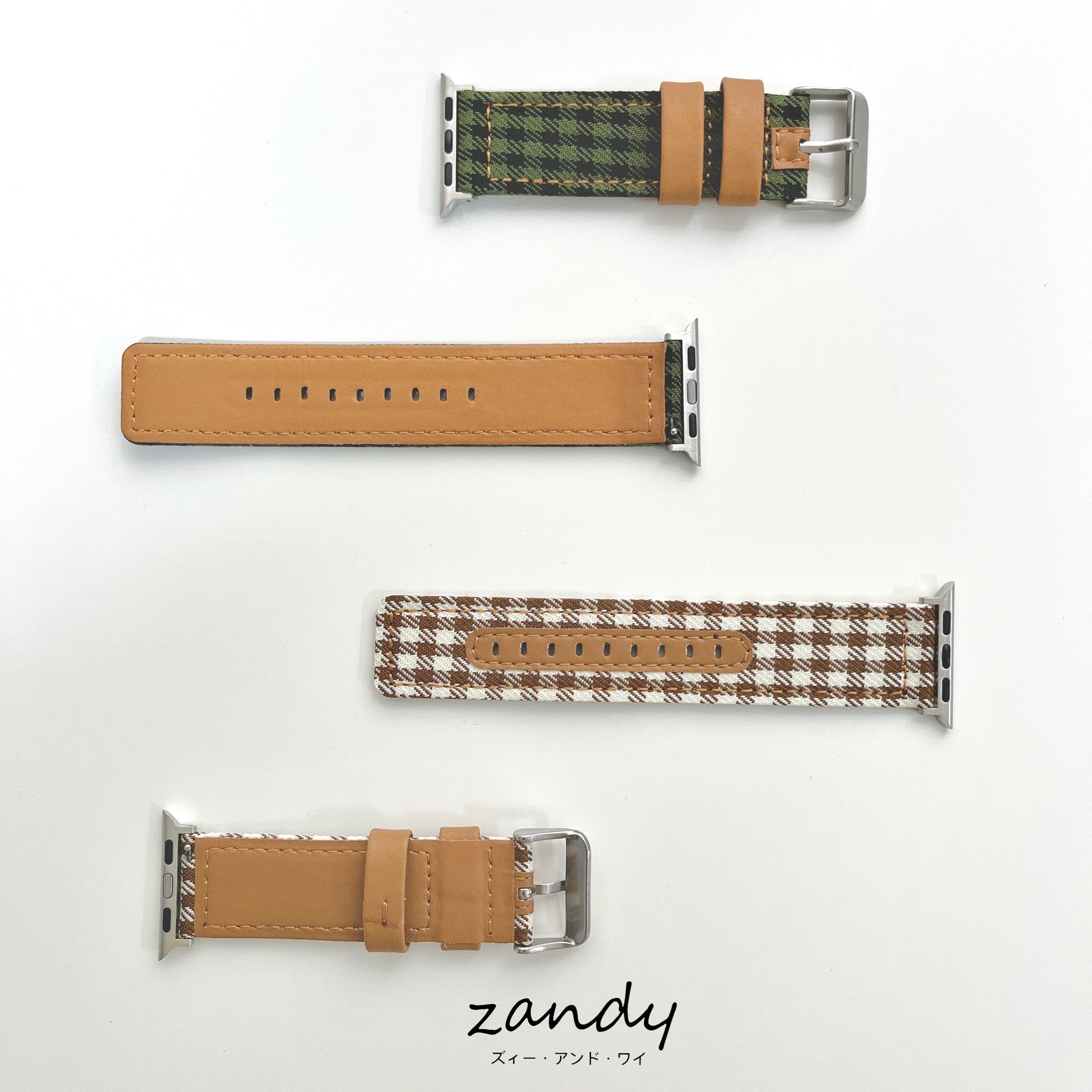 【千鳥柄＆格子柄バンド】アップルウォッチバンド  千鳥柄＆格子柄  レザー ベルト  Apple Watch