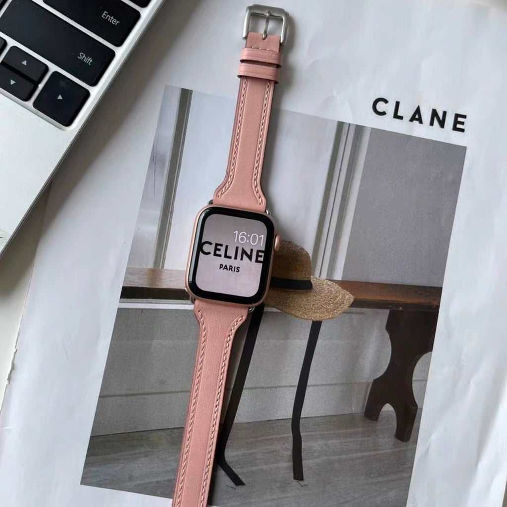 [Double winding band] Apple watch band genuine leather leather belt double winding Apple Watch