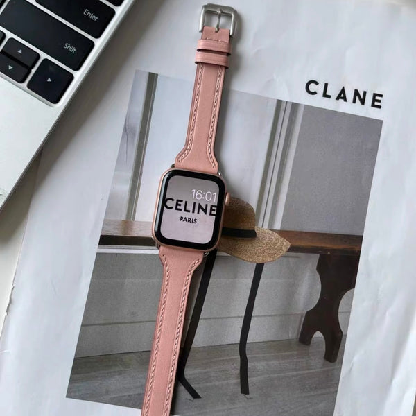 [Double winding band] Apple watch band genuine leather leather belt double winding Apple Watch