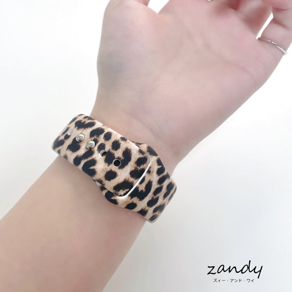 [Leopard Rubber Band] Apple Watch Band Rubber Belt Sports Band Leopard Pattern Apple Watch
