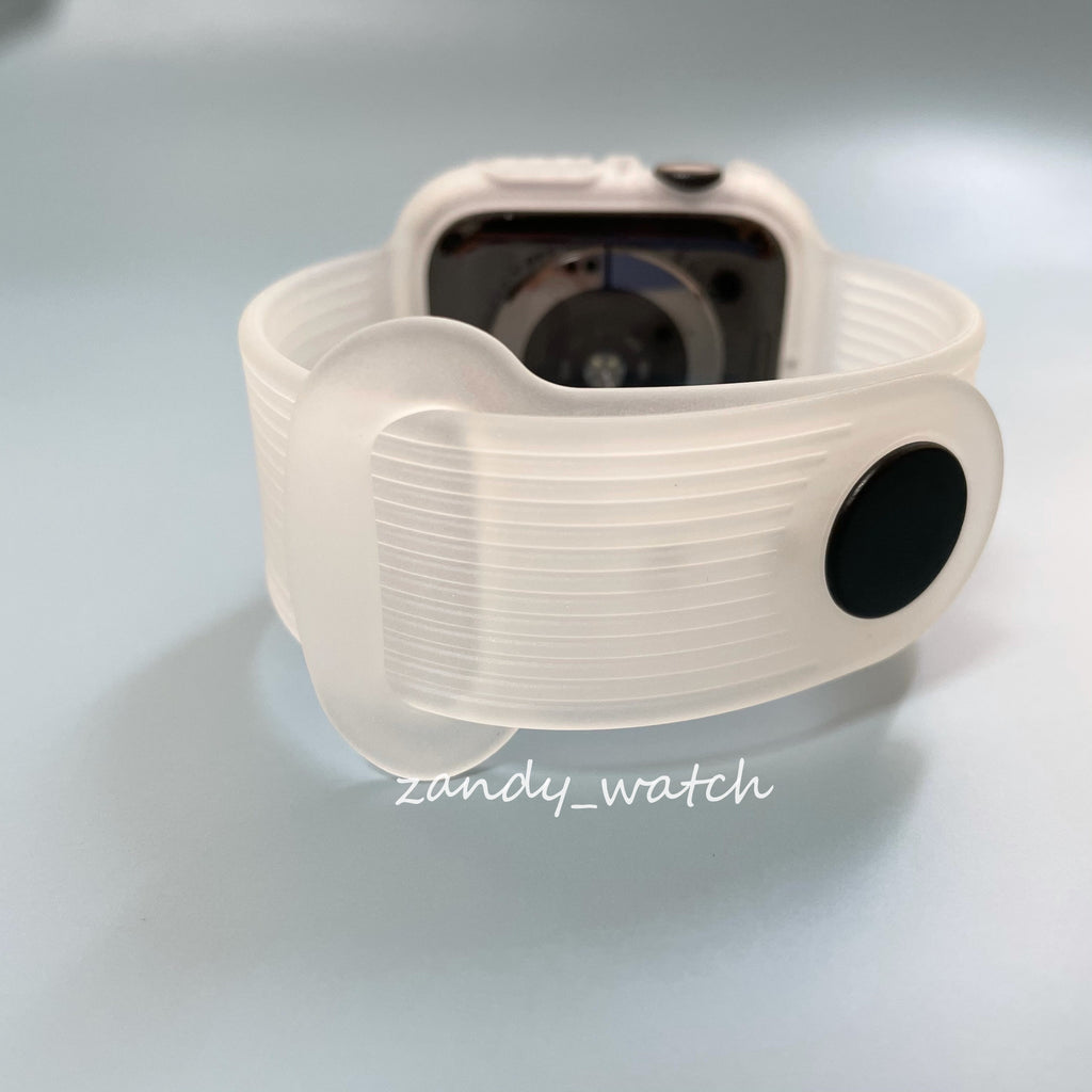 [Clear White] Apple Watch Band Cover Clear White Belt Integrated Apple Watch