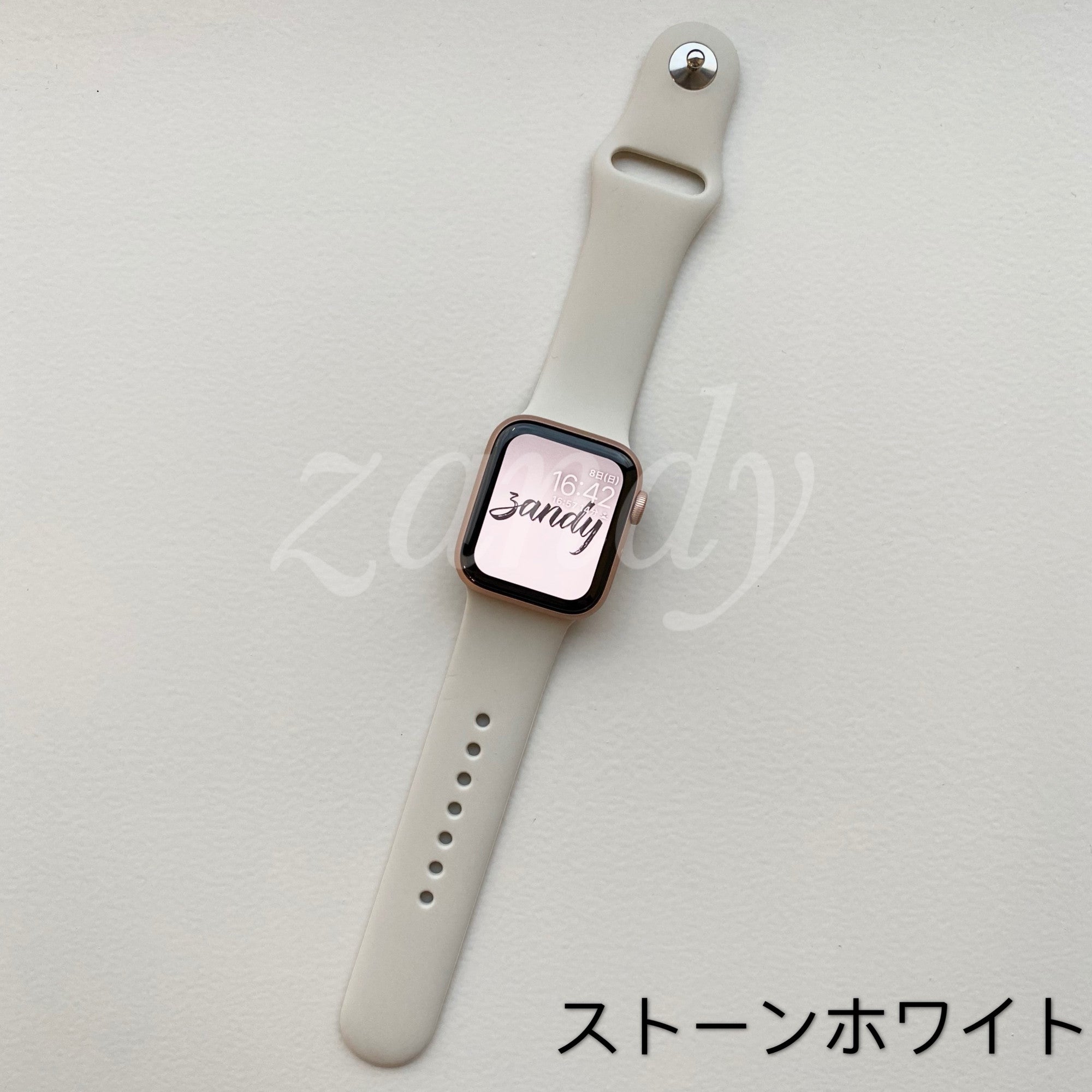 AppleWatch ラバーベルト アップルウォッチ ベルトセット 15a - ラバー