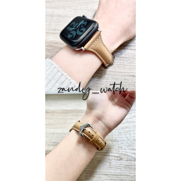 【細レザーベルト】女性人気 ★アップルウォッチバンド レザーベルト 人気3色 本革製 Apple Watch