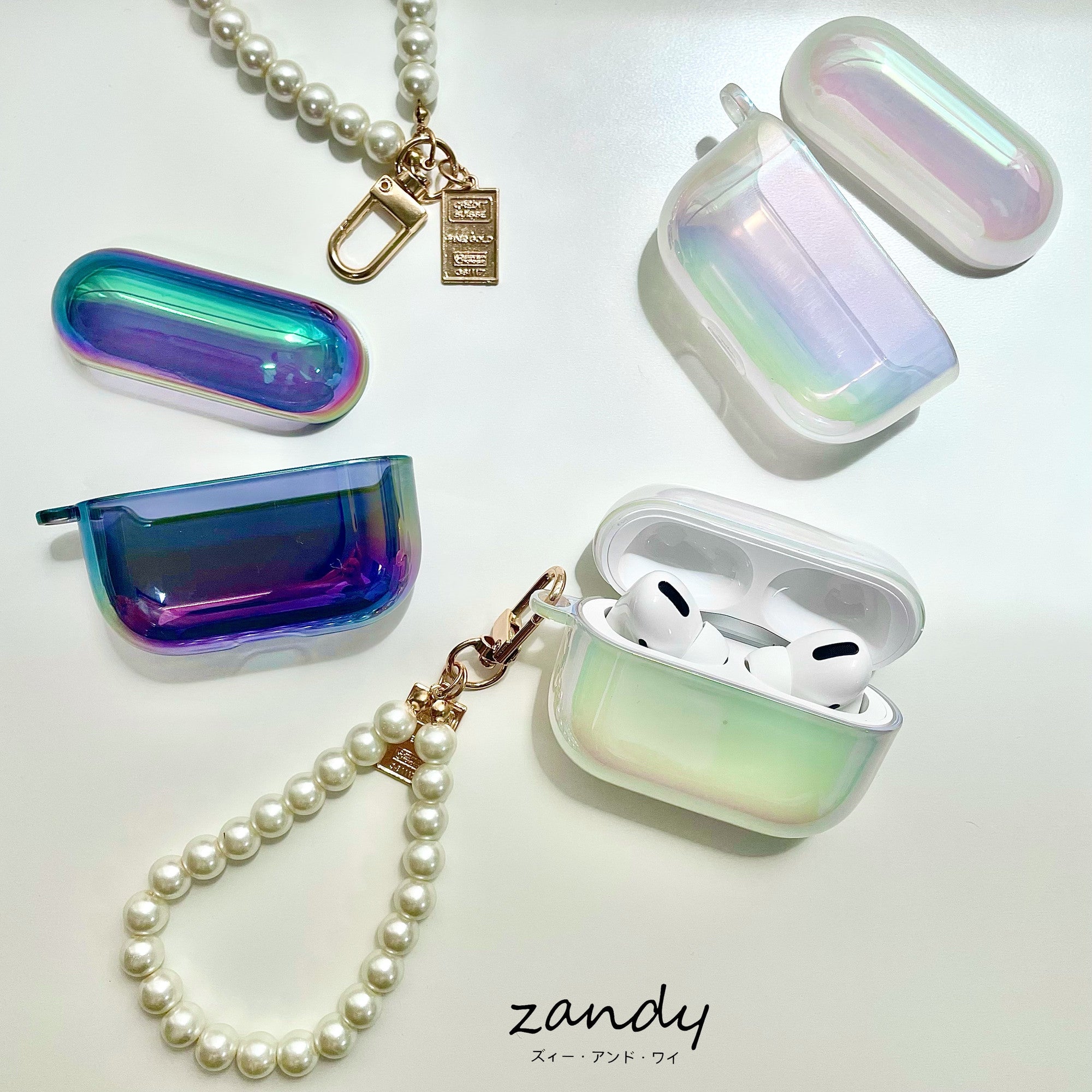 AirPods Pro/ AirPods 第1/2世代  ケース カバー　オーロラカラーケース サブ画像
