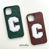 [iPhone13 Series] iPhone13 Case Cover Alphabet Embroidery