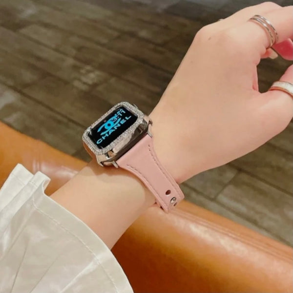 【細製レザータイプ】女性人気 アップルウォッチバンド レザーベルト 本革製 Apple Watch