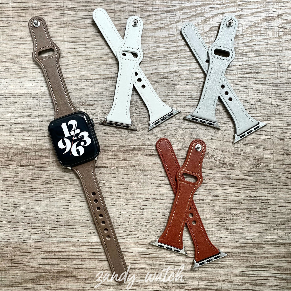 【細製レザータイプ】女性人気 アップルウォッチバンド レザーベルト 本革製 Apple Watch