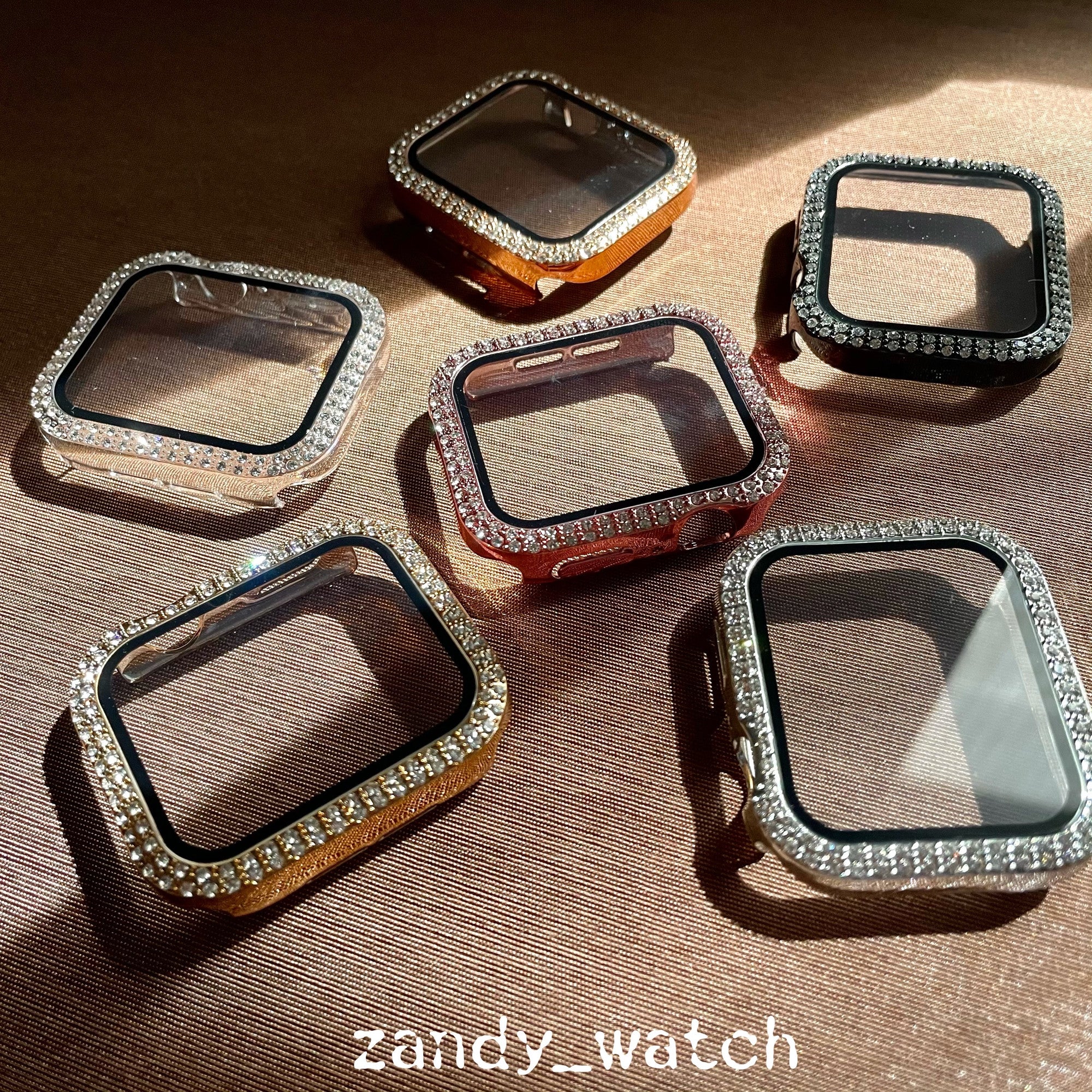 [Plating Case with Stone] Apple Watch Cover Full Protection, Plating Case with Stone Secondary image